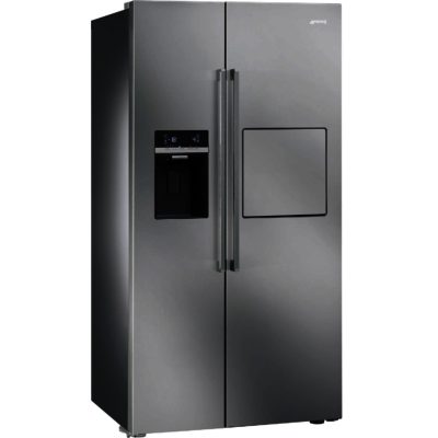 Smeg SBS63XEDH 90cm Side-by-Side Fridge Freezer in Stainless Steel with Homebar